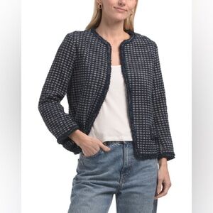 MAX STUDIO LONDON Crosshatch Tweed Short Jacket